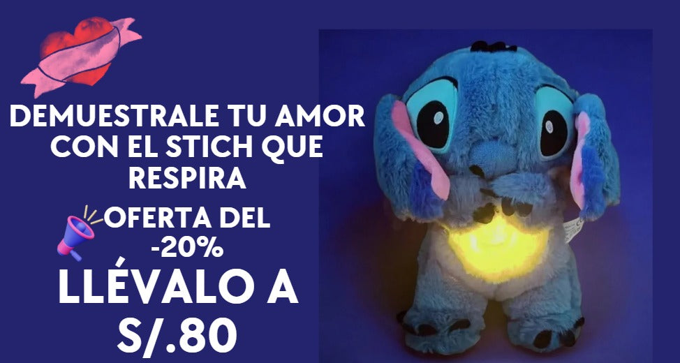 Peliuche stich plus que respira - cuatro tiempos
