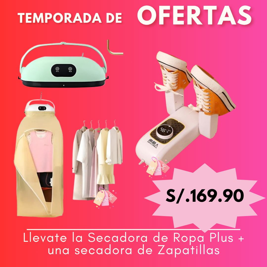 SECADORA DE ROPA PORTATIL PLUS + SECADORA DE ZAPATILLAS