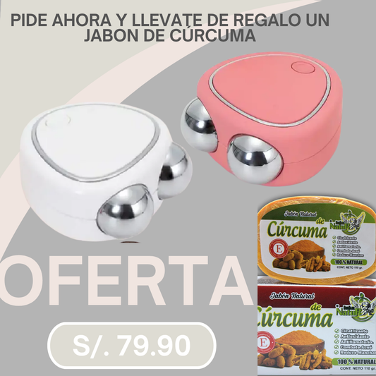Masajeador Facial Micro Corriente Reafirmante Plus + Jabón de Cúrcuma